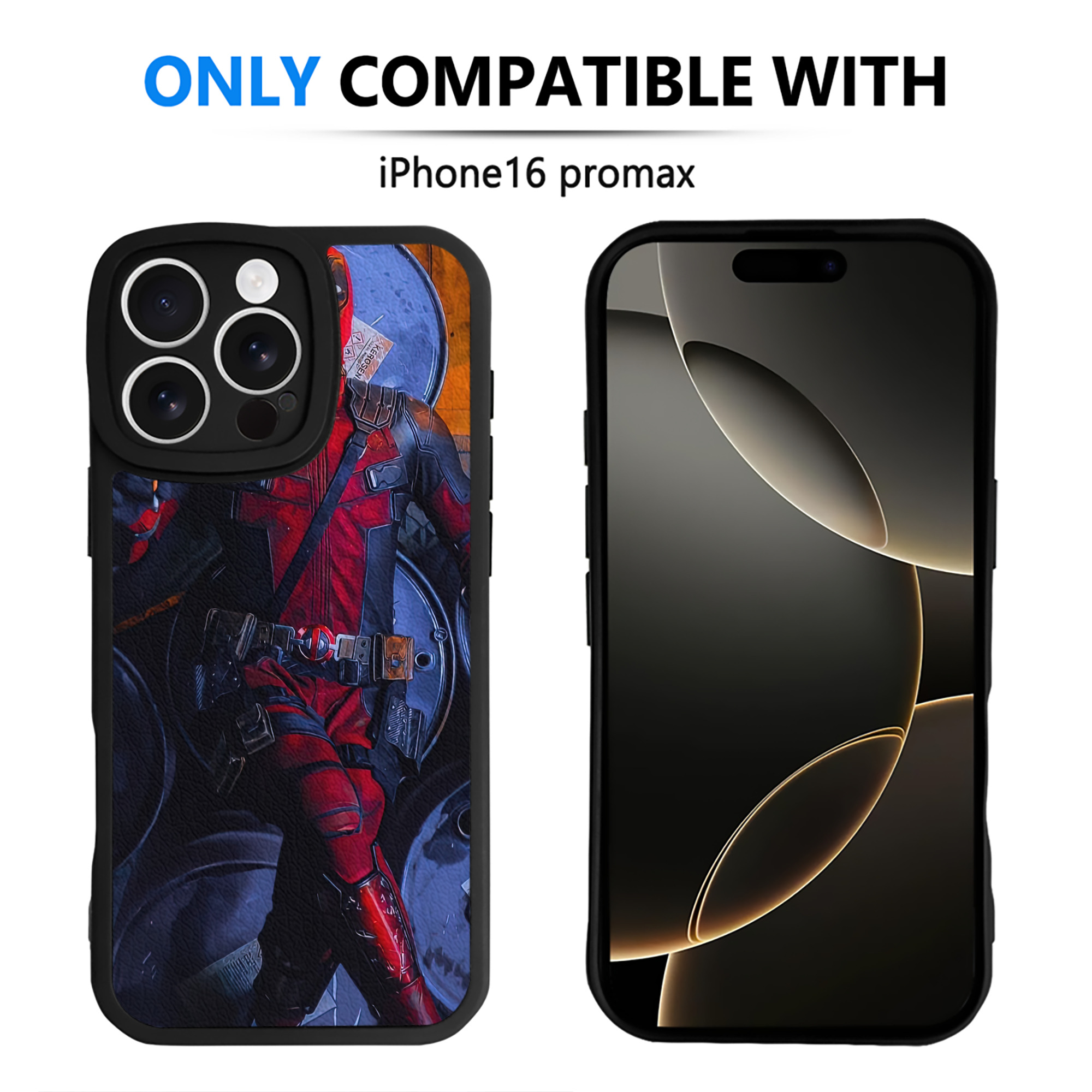（画像用） Deadpool デッドプール 【iPhone 16シリーズ対応】シリコンスマホケース（レザー調） 材質：シリコン